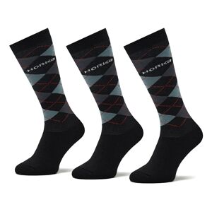 3er-Set hohe Unisex-Socken Horka Riding Socks 145450-0000-0206 Ch Black/Grey 35_38 unisex