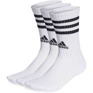 Hohe Unisex-Socken adidas 3-Stripes Cushioned Crew Socks 3 Pairs HT3458 white/black XL unisex