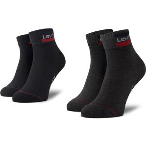 2er-Set niedrige Unisex-Socken Levi's® 37157-0148 Mid Grey/Black 39_42 unisex