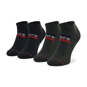 2er-Set niedrige Unisex-Socken Levi's® 701219507 Mid Grey/Black 39_42 unisex