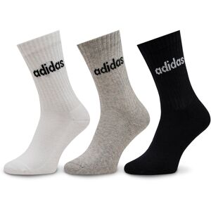 Hohe Unisex-Socken adidas Linear Crew Cushioned Socks 3 Pairs IC1302 medium grey heather/white/black L unisex