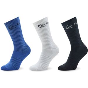 3er-Set hohe Unisex-Socken Karl Kani Signature 3-Pack Sock 3003956 Blue/White/Black 43_46 unisex