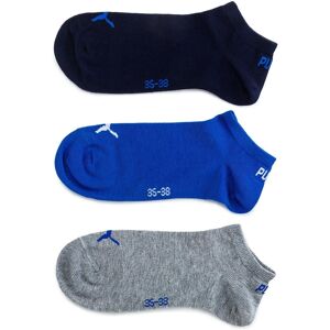 3er-Set niedrige Unisex-Socken Puma 261080001 Blue/Grey Melange 277 35_38 unisex