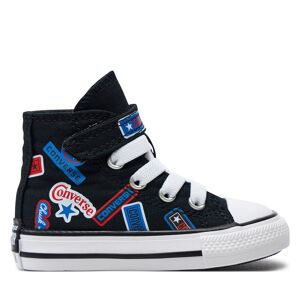 Sneakers aus Stoff Converse Chuck Taylor All Star Easy On Stickers A06357C Black/Fever Dream/Blue Slushy 24 male