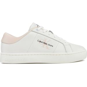 Sneakers Calvin Klein Jeans Classic Cupsole Lowlaceup Lth Wn YW0YW01444 Bright White/Peach Blush 01U 38 female