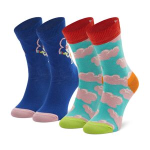 2er-Set hohe Kindersocken Happy Socks KCLO02-6300 Bunt 0_12M unisex