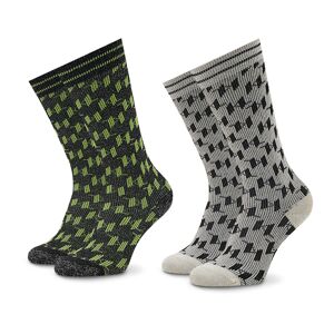 2er-Set hohe Damensocken KARL LAGERFELD Monogram Perforated 225W6006 Black/White 998 35_38 female