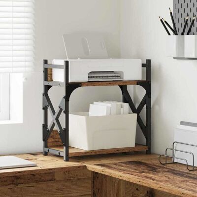 vidaXL Druckerständer Altholz 40 x 20 x 40 cm Holzwerkstoff - Braun vidaXL Druckerständer Altholz 40 x 20 x 40 cm Holzwerkstoff - Braun