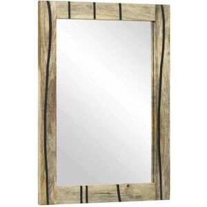vidaXL Badezimmer Spiegel Rechtwinklig Natur 50 x 2,5 x 70 cm - Braun vidaXL Badezimmer Spiegel Rechtwinklig Natur 50 x 2,5 x 70 cm - Braun
