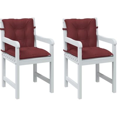 vidaXL Niedriglehner-Auflagen 2 Stk. Melange Weinrot 100x50x7 cm Stoff - Rot vidaXL Niedriglehner-Auflagen 2 Stk. Melange Weinrot 100x50x7 cm Stoff - Rot