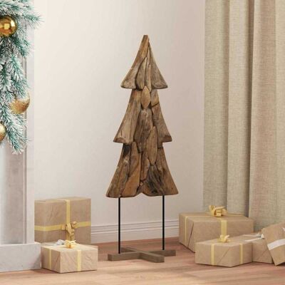 vidaXL Weihnachtsbaum mit Ständer Braun 90 cm Massivholz Teak - Braun vidaXL Weihnachtsbaum mit Ständer Braun 90 cm Massivholz Teak - Braun