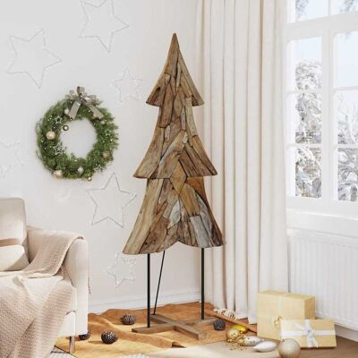 vidaXL Weihnachtsbaum mit Ständer Braun 181,5 cm Massivholz Teak - Braun vidaXL Weihnachtsbaum mit Ständer Braun 181,5 cm Massivholz Teak - Braun
