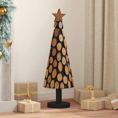 vidaXL Weihnachtsbaum mit Ständer Braun 90 cm Massivholz Teak - Braun vidaXL Weihnachtsbaum mit Ständer Braun 90 cm Massivholz Teak - Braun