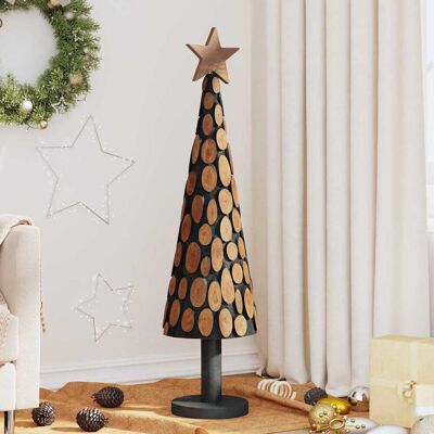 vidaXL Weihnachtsbaum mit Ständer Braun 120 cm Massivholz Teak - Braun vidaXL Weihnachtsbaum mit Ständer Braun 120 cm Massivholz Teak - Braun
