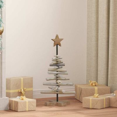 vidaXL Weihnachtsbaum mit Ständer Braun 60 cm Massivholz Teak - Braun vidaXL Weihnachtsbaum mit Ständer Braun 60 cm Massivholz Teak - Braun