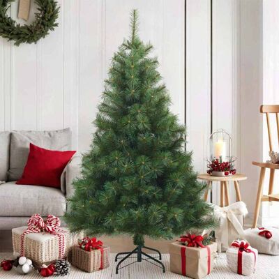 vidaXL Künstlicher klappbarer Weihnachtsbaum Grün 150 cm PVC, Stahl - Grün vidaXL Künstlicher klappbarer Weihnachtsbaum Grün 150 cm PVC, Stahl - Grün