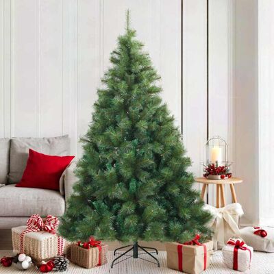 vidaXL Künstlicher klappbarer Weihnachtsbaum Grün 180 cm PVC, Stahl - Grün vidaXL Künstlicher klappbarer Weihnachtsbaum Grün 180 cm PVC, Stahl - Grün