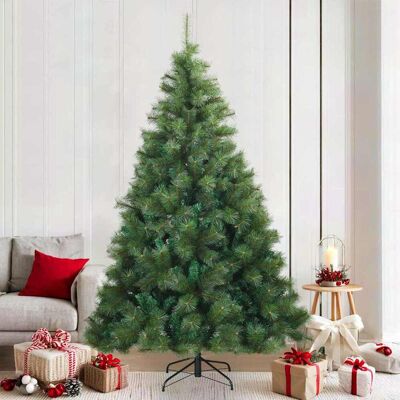 vidaXL Künstlicher klappbarer Weihnachtsbaum Grün 210 cm PVC, Stahl - Grün vidaXL Künstlicher klappbarer Weihnachtsbaum Grün 210 cm PVC, Stahl - Grün