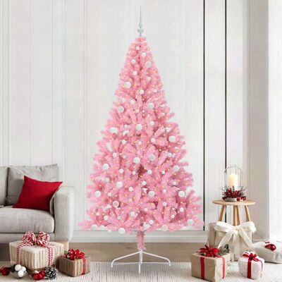 vidaXL Künstlicher vorbeleuchteter Weihnachtsbaum Rosa 240 cm PVC - Rosa vidaXL Künstlicher vorbeleuchteter Weihnachtsbaum Rosa 240 cm PVC - Rosa