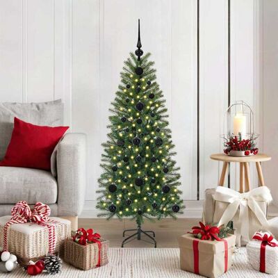 vidaXL Künstlicher Weihnachtsbaum mit 150 LEDs Grün 120 cm PE und PVC - Grün vidaXL Künstlicher Weihnachtsbaum mit 150 LEDs Grün 120 cm PE und PVC - Grün