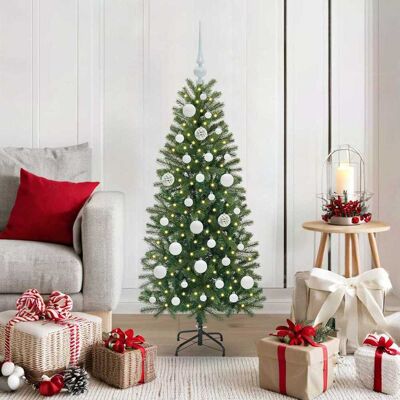 vidaXL Künstlicher Weihnachtsbaum mit 150 LEDs Grün 120 cm PE und PVC - Grün vidaXL Künstlicher Weihnachtsbaum mit 150 LEDs Grün 120 cm PE und PVC - Grün