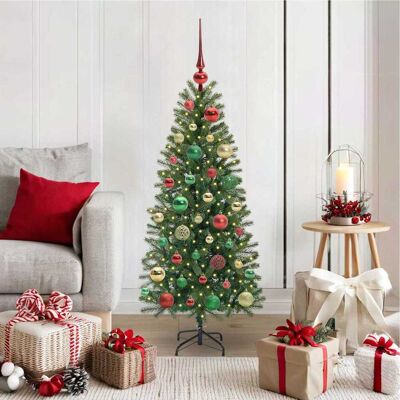 vidaXL Künstlicher Weihnachtsbaum mit 150 LEDs Grün 120 cm PE und PVC - Grün vidaXL Künstlicher Weihnachtsbaum mit 150 LEDs Grün 120 cm PE und PVC - Grün
