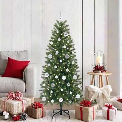 vidaXL Künstlicher Weihnachtsbaum mit 150 LEDs Grün 150 cm PE und PVC - Grün vidaXL Künstlicher Weihnachtsbaum mit 150 LEDs Grün 150 cm PE und PVC - Grün