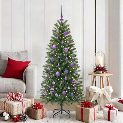 vidaXL Künstlicher Weihnachtsbaum mit 150 LEDs Grün 150 cm PE und PVC - Grün vidaXL Künstlicher Weihnachtsbaum mit 150 LEDs Grün 150 cm PE und PVC - Grün