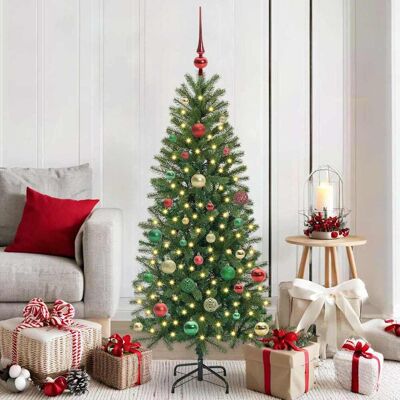 vidaXL Künstlicher Weihnachtsbaum mit 150 LEDs Grün 150 cm PE und PVC - Grün vidaXL Künstlicher Weihnachtsbaum mit 150 LEDs Grün 150 cm PE und PVC - Grün