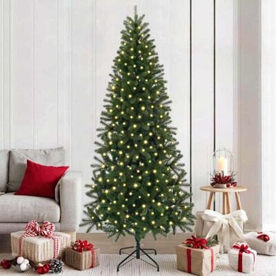 vidaXL Künstlicher Weihnachtsbaum mit 300 LEDs Grün 210 cm PE und PVC - Grün vidaXL Künstlicher Weihnachtsbaum mit 300 LEDs Grün 210 cm PE und PVC - Grün