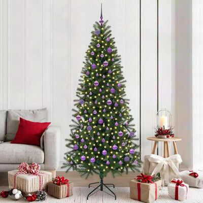 vidaXL Künstlicher Weihnachtsbaum mit 300 LEDs Grün 210 cm PE und PVC - Grün vidaXL Künstlicher Weihnachtsbaum mit 300 LEDs Grün 210 cm PE und PVC - Grün