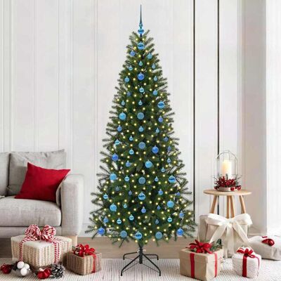 vidaXL Künstlicher Weihnachtsbaum mit 300 LEDs Grün 210 cm PE und PVC - Grün vidaXL Künstlicher Weihnachtsbaum mit 300 LEDs Grün 210 cm PE und PVC - Grün