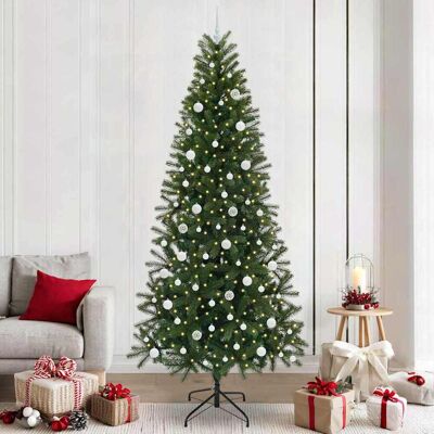 vidaXL Künstlicher Weihnachtsbaum mit 300 LEDs Grün 240 cm PE und PVC - Grün vidaXL Künstlicher Weihnachtsbaum mit 300 LEDs Grün 240 cm PE und PVC - Grün