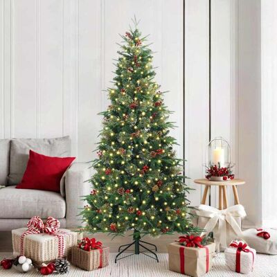 vidaXL Künstlicher klappbarer Weihnachtsbaum Grün 180 cm PE und PVC - Grün vidaXL Künstlicher klappbarer Weihnachtsbaum Grün 180 cm PE und PVC - Grün