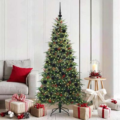 vidaXL Künstlicher klappbarer Weihnachtsbaum Grün 180 cm PE und PVC - Grün vidaXL Künstlicher klappbarer Weihnachtsbaum Grün 180 cm PE und PVC - Grün