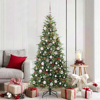 vidaXL Künstlicher klappbarer Weihnachtsbaum Grün 180 cm PE und PVC - Grün vidaXL Künstlicher klappbarer Weihnachtsbaum Grün 180 cm PE und PVC - Grün