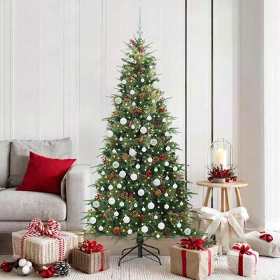 vidaXL Künstlicher klappbarer Weihnachtsbaum Grün 180 cm PE und PVC - Grün vidaXL Künstlicher klappbarer Weihnachtsbaum Grün 180 cm PE und PVC - Grün