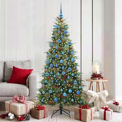 vidaXL Künstlicher klappbarer Weihnachtsbaum Grün 180 cm PE und PVC - Grün vidaXL Künstlicher klappbarer Weihnachtsbaum Grün 180 cm PE und PVC - Grün