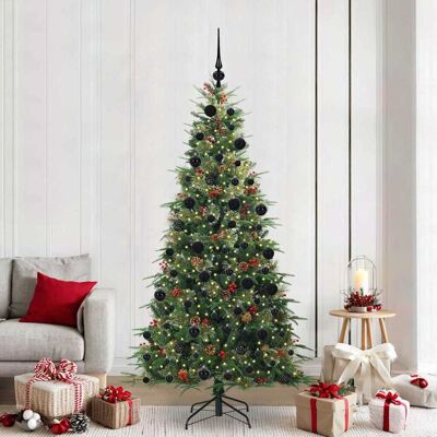vidaXL Künstlicher klappbarer Weihnachtsbaum Grün 210 cm PE und PVC - Grün vidaXL Künstlicher klappbarer Weihnachtsbaum Grün 210 cm PE und PVC - Grün