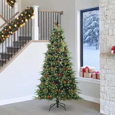 vidaXL Künstlicher klappbarer Weihnachtsbaum Grün 240 cm PE und PVC - Grün vidaXL Künstlicher klappbarer Weihnachtsbaum Grün 240 cm PE und PVC - Grün