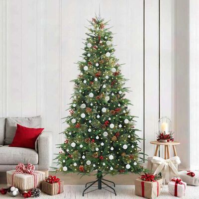 vidaXL Künstlicher klappbarer Weihnachtsbaum Grün 240 cm PE und PVC - Grün vidaXL Künstlicher klappbarer Weihnachtsbaum Grün 240 cm PE und PVC - Grün