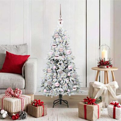 vidaXL Künstlicher klappbarer Weihnachtsbaum Weiß 120 cm PE und PVC - Weiß vidaXL Künstlicher klappbarer Weihnachtsbaum Weiß 120 cm PE und PVC - Weiß
