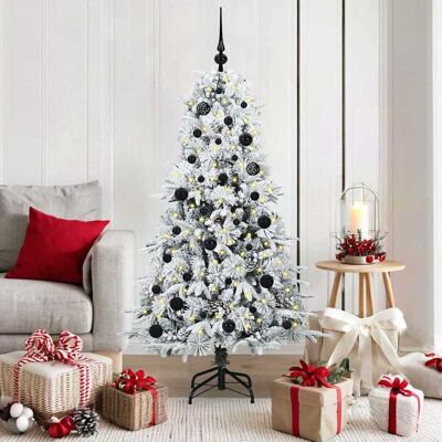 vidaXL Künstlicher klappbarer Weihnachtsbaum Weiß 150 cm PE und PVC - Weiß vidaXL Künstlicher klappbarer Weihnachtsbaum Weiß 150 cm PE und PVC - Weiß