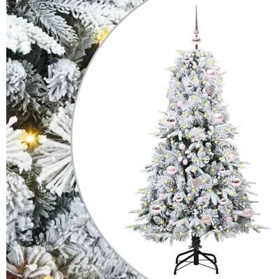 vidaXL Künstlicher klappbarer Weihnachtsbaum Weiß 150 cm PE und PVC - Weiß vidaXL Künstlicher klappbarer Weihnachtsbaum Weiß 150 cm PE und PVC - Weiß