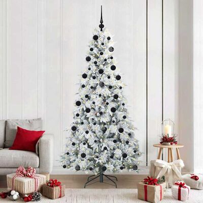 vidaXL Künstlicher klappbarer Weihnachtsbaum Weiß 210 cm PE und PVC - Weiß vidaXL Künstlicher klappbarer Weihnachtsbaum Weiß 210 cm PE und PVC - Weiß