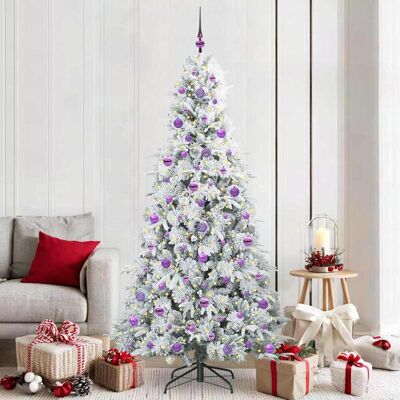 vidaXL Künstlicher klappbarer Weihnachtsbaum Weiß 210 cm PE und PVC - Weiß vidaXL Künstlicher klappbarer Weihnachtsbaum Weiß 210 cm PE und PVC - Weiß