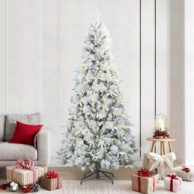 vidaXL Künstlicher klappbarer Weihnachtsbaum Weiß 240 cm PE und PVC - Weiß vidaXL Künstlicher klappbarer Weihnachtsbaum Weiß 240 cm PE und PVC - Weiß
