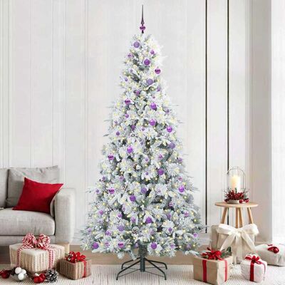 vidaXL Künstlicher klappbarer Weihnachtsbaum Weiß 240 cm PE und PVC - Weiß vidaXL Künstlicher klappbarer Weihnachtsbaum Weiß 240 cm PE und PVC - Weiß