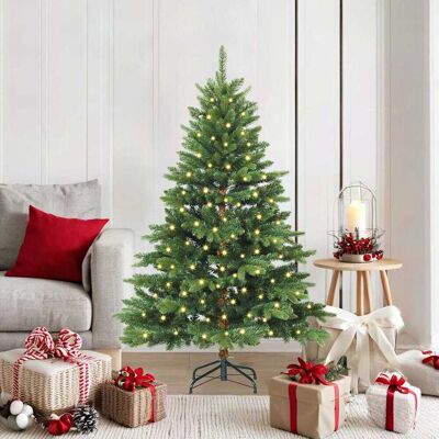 vidaXL Künstlicher Weihnachtsbaum mit 150 LEDs Grün 150 cm PE und PVC - Grün vidaXL Künstlicher Weihnachtsbaum mit 150 LEDs Grün 150 cm PE und PVC - Grün