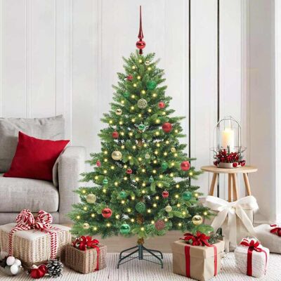 vidaXL Künstlicher Weihnachtsbaum mit 150 LEDs Grün 150 cm PE und PVC - Grün vidaXL Künstlicher Weihnachtsbaum mit 150 LEDs Grün 150 cm PE und PVC - Grün